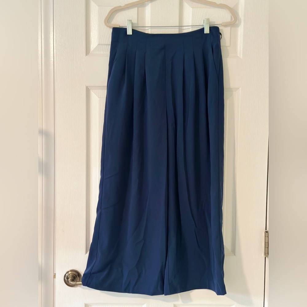 Topshop High Waist Blue Culotte Gauchos - Size 8